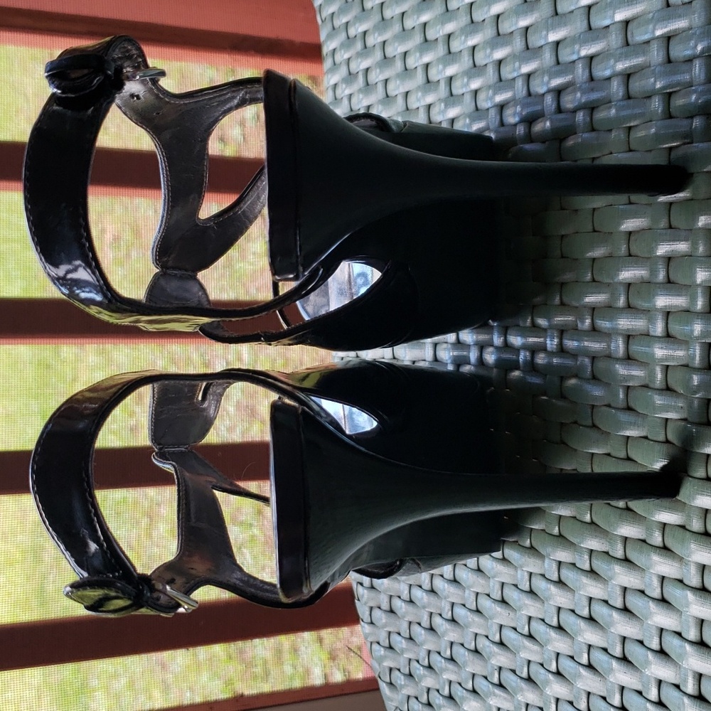 Davinci Black Opened Toe Platform Heels - image 2